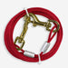 Puppy Dog Tie Out Cable, Red, 15 Ft - Jeffers - Animal & Pet Supplies > Pet Containment Systems