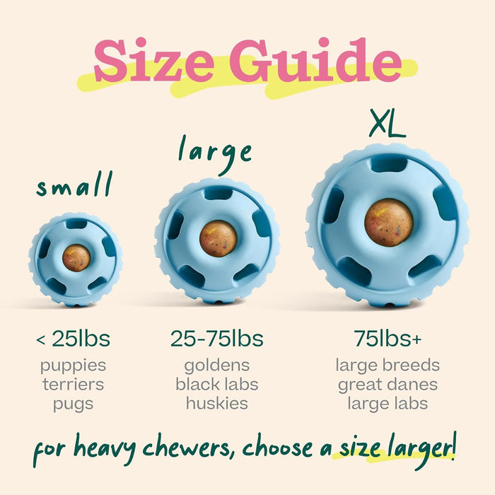 Pupsicle 'Birthday' Party Treat Dispensing Dog Toy – Interactive, Long - Lasting Chew & Puzzle Toy for Dogs - WO2AZ - Small - Blue - 1 ct - 12