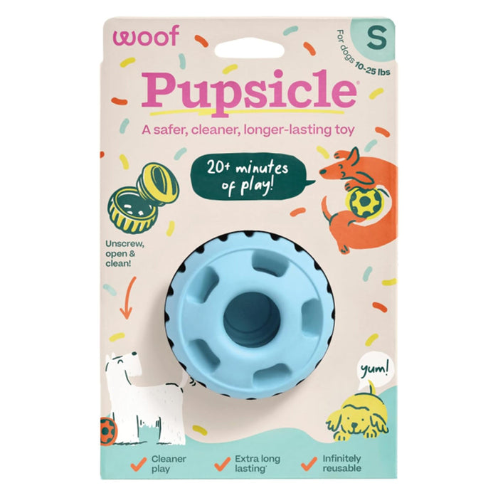 Pupsicle 'Birthday' Party Treat Dispensing Dog Toy – Interactive, Long - Lasting Chew & Puzzle Toy for Dogs - WO2AZ - Small - Blue - 1 ct - 6