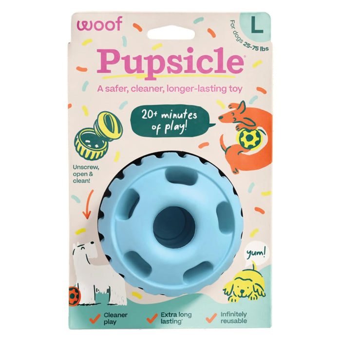 Pupsicle 'Birthday' Party Treat Dispensing Dog Toy – Interactive, Long - Lasting Chew & Puzzle Toy for Dogs - WO2BA - Large - Blue - 1 ct - 1