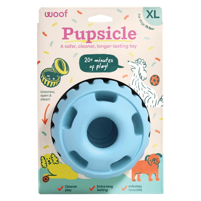 Pupsicle 'Birthday' Party Treat Dispensing Dog Toy – Interactive, Long - Lasting Chew & Puzzle Toy for Dogs - WO2BB - X - Large - Blue - 1 ct - 5