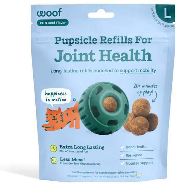 Pupsicle Everyday Wellness Pops Refills – Long Lasting Dog Treats for Joint, Calm, Allergy & Whole Body Health - WO2AD - Joint - Large - 8 oz - 14