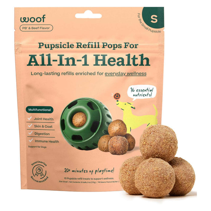 Pupsicle Everyday Wellness Pops Refills – Long Lasting Dog Treats for Joint, Calm, Allergy & Whole Body Health - WO2Z - All - In - 1 Health - Small - 6 oz - 31