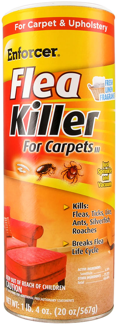 Enforcer Flea Killer for Carpets, 20 oz - Enforcer Flea Killer Carpet Powder, 20 oz (Island Rain)  