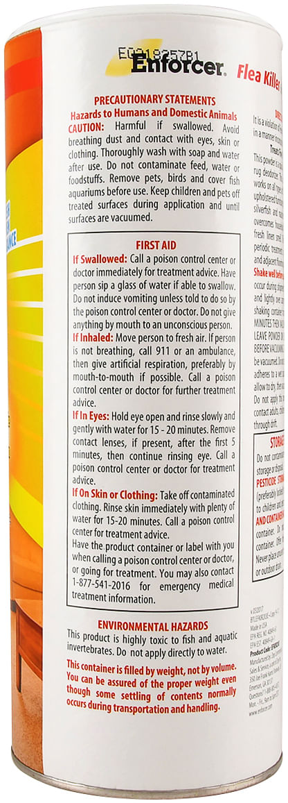 Enforcer Flea Killer for Carpets, 20 oz - Enforcer Flea Killer Carpet Powder, 20 oz (Island Rain)  