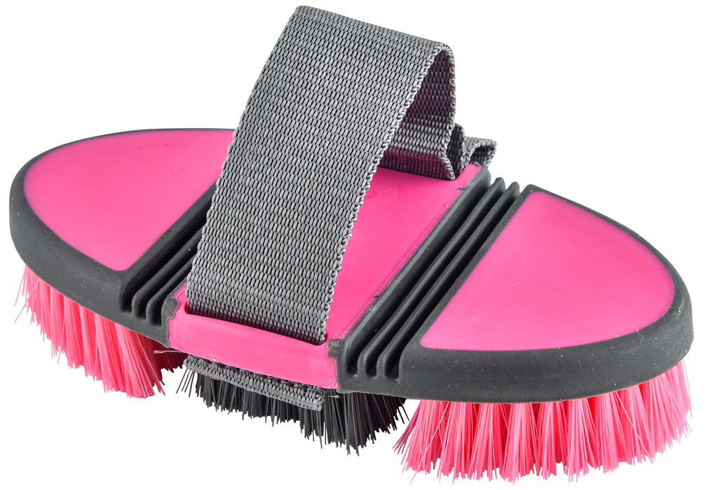 Lami-Cell Two-Tone Flexible Body Brush - Fuschia/Dark Gray  