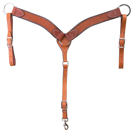 Cashel Chestnut Basket Stamp Breast Collar -   