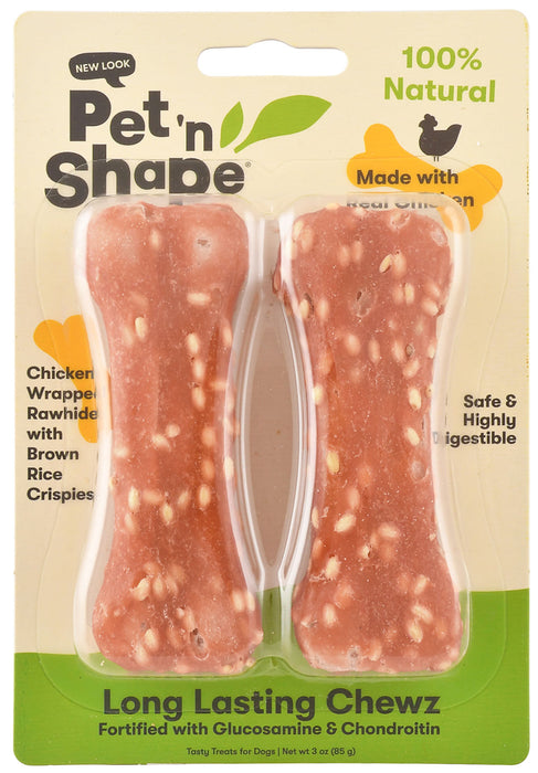 Long-Lasting Chewz, Chicken & Brown Rice - 2-pk Long-Lasting Chewz 4" Bone, Chicken & Brown Rice  