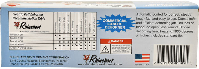 Rhinehart X-50A Electric Dehorner & Accessories - X-50A Electric Dehorner  