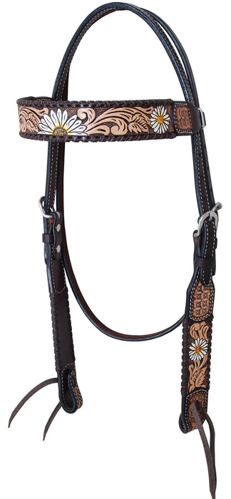 Rafter T Daisy Browband Headstall - Jeffers - Horse Supplies > Horse Tack > Bridles & Headstalls