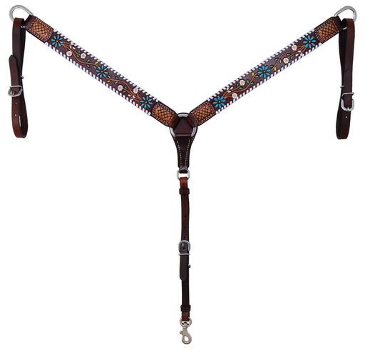 Rafter T Floral Vine Breast Collar - Jeffers - Horse Supplies > Horse Tack > Breast Collars