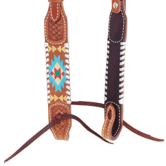 Rafter T Painted Aztec One Ear Headstall