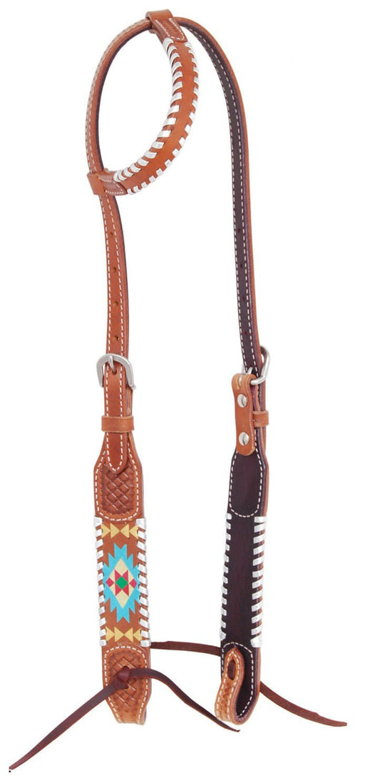 Rafter T Painted Aztec One Ear Headstall - Jeffers - Horse Supplies > Horse Tack > Bridles & Headstalls