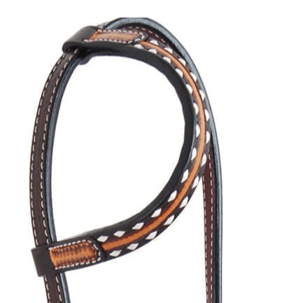 Rafter T Tooled Sunflower with Buckstitch One Ear Headstall - RTRE3 - 2
