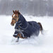 Rambo Duo Horse Turnout Blanket, 1000D, Removable Liner - FO2LW - 69 in - Navy/Sky Blue - 3