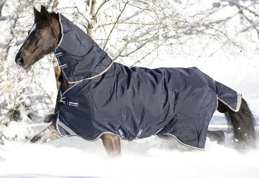 Rambo Duo Horse Turnout Blanket, 1000D, Removable Liner - FO2LW - 69 in - Navy/Sky Blue - 1