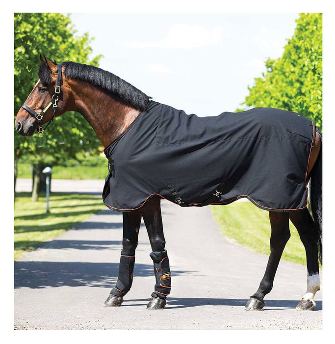 Rambo Ionic Stable Sheet, Black/Orange - Jeffers - Horse Supplies > Horse Supplies