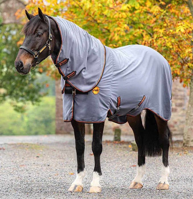 Rambo Ionic Stable Sheet, Gray/Black & Orange - Jeffers - Horse Supplies > Horse Blankets & Sheets