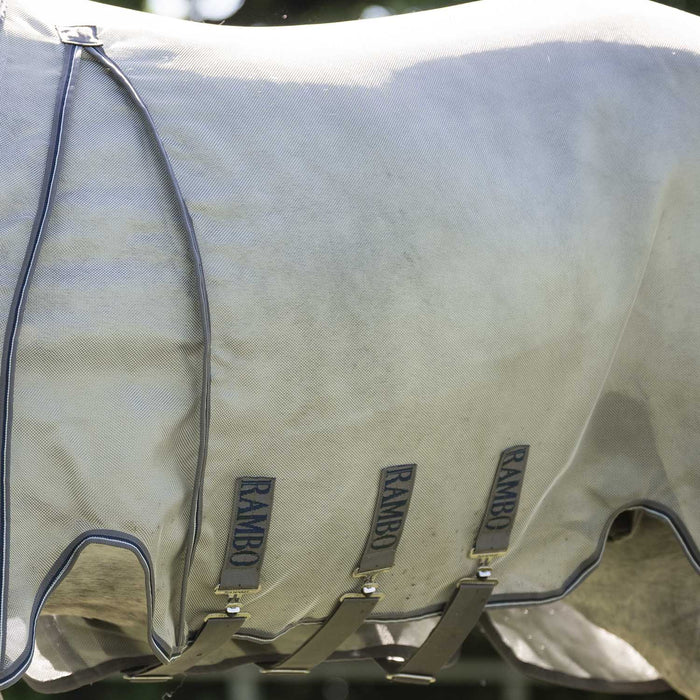 Rambo Optimo Protector Plus Fly Sheet with Detachable Hood for Horses - FOCA8 - Grey/Silver - 84" - 3