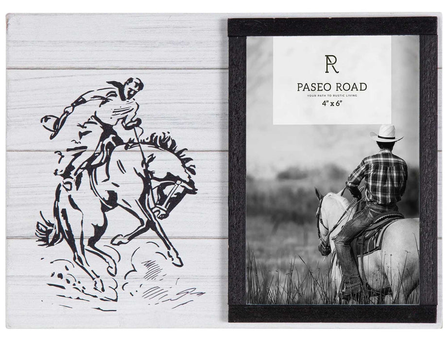 Ranch Life Bronc Rider Picture Frame, 4' x 6' - Jeffers - Home Goods & Gifts > Home Decor and Candles for Home Improvement