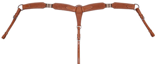 Rawhide & Basketweave Contoured Breast Collar - Jeffers - Horse Supplies > Horse Tack > Breast Collars