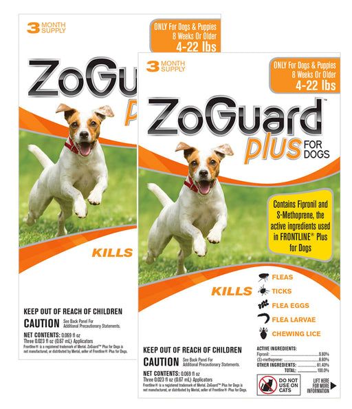 ZoGuard Plus for Dogs, 6 pack - ZoGuard Plus, Dogs 4-22 lb, 6 pack  