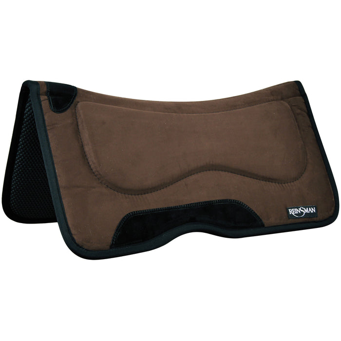 Reinsman M2 Lite Contour Saddle Pad, 32" x 32" - Brown Suede  