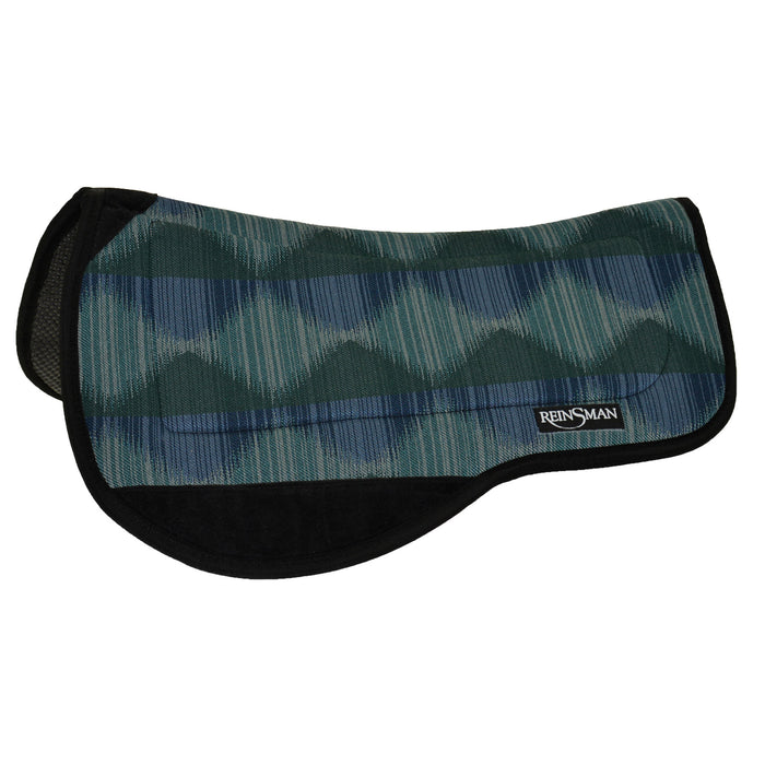 Reinsman Contour Trail Saddle Pad, 30" x 34" x 1" - Blue Diamond  