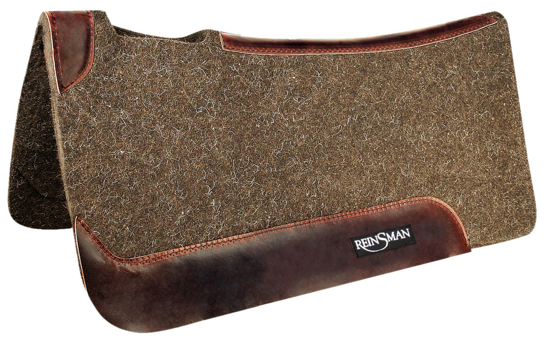 Reinsman Wool Felt Contour Saddle Pad, Dark Brown - 31 x 30 x 3/4  