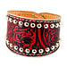 Red Floral Cuff with Stainless Spots - Jeffers - Horse Supplies > Riding Apparel & Accessories