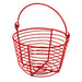 Red Wire Chicken Egg Basket with Handle – Holds 24–36 Eggs - GAUCS - Red - 1