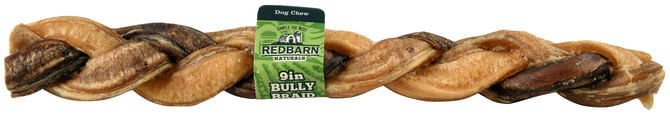 Redbarn Braided Beef Bully Sticks, All - Natural Long Lasting Dog Chews - 24A6 - 9"L - Each - 8