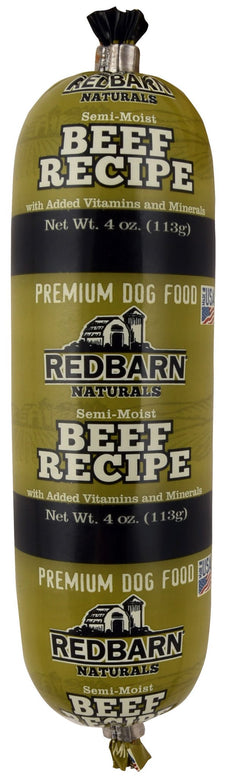 Redbarn Naturals Premium Dog Food Roll – Single-Protein Beef or Chicken | Complete Meal, Highly Digestible, Healthy Skin & Coat