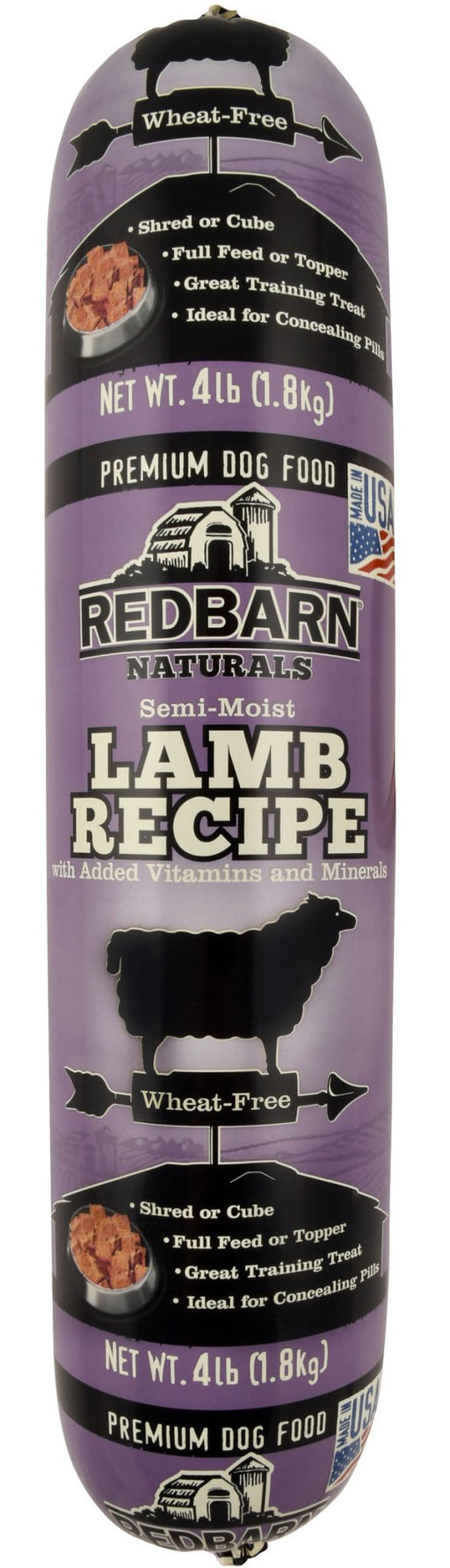 Redbarn Naturals Lamb Recipe Dog Food Roll, 4 lb - 24BH - 4 lb - 4
