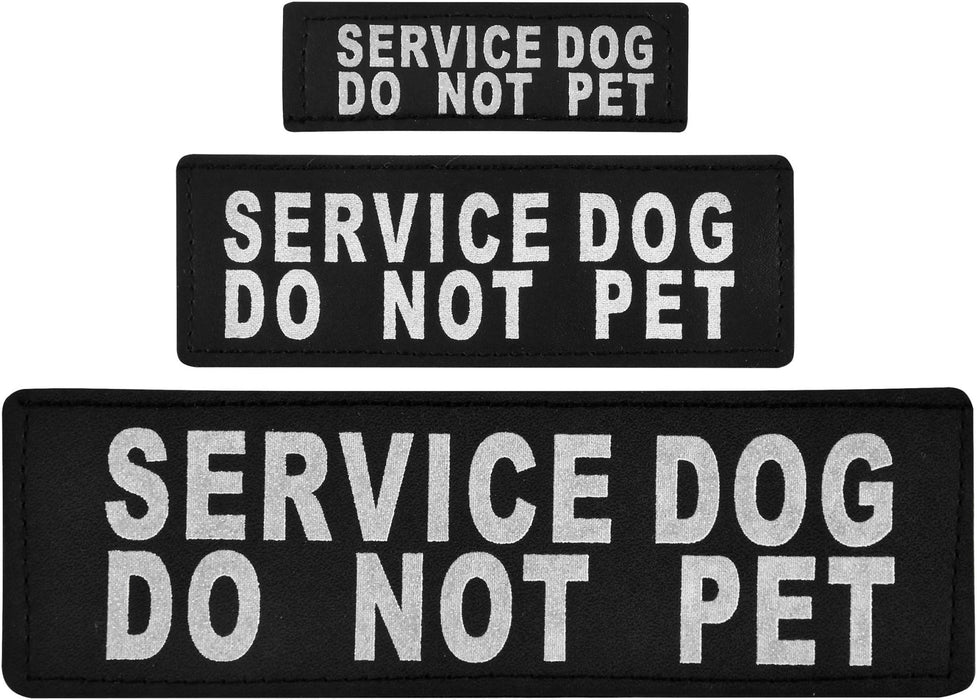 Reflective 'Service Dog Do Not Pet' Patches, Set of 2 - Jeffers - Dog Supplies > Dog Apparel > Service Dog Supplies