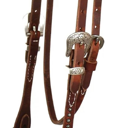 Reinsman Rosewood & Spots Browband Headstall, Full