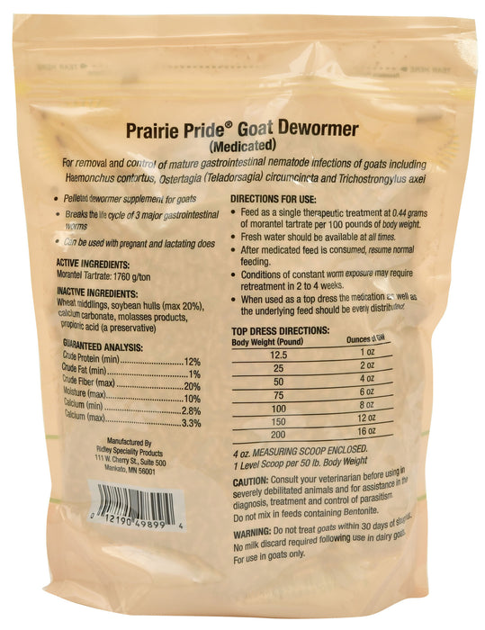 Prairie Pride Pelleted Goat Dewormer, 3 lb -   