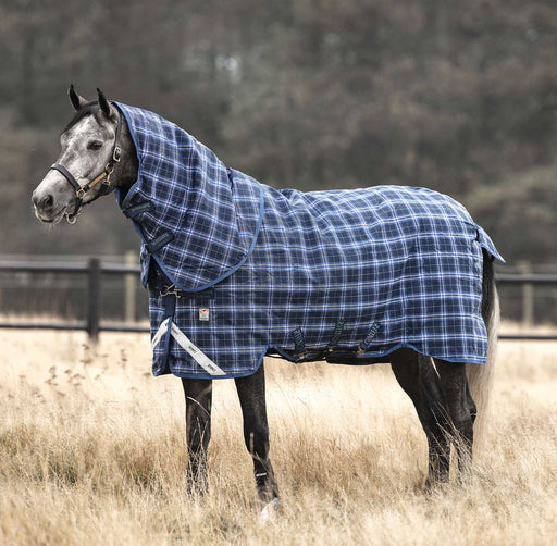 Rhino Plus Horse Turnout Blanket with Vari - Layer, Heavyweight, 1000D - FO13J - 66" - Navy Check - 3