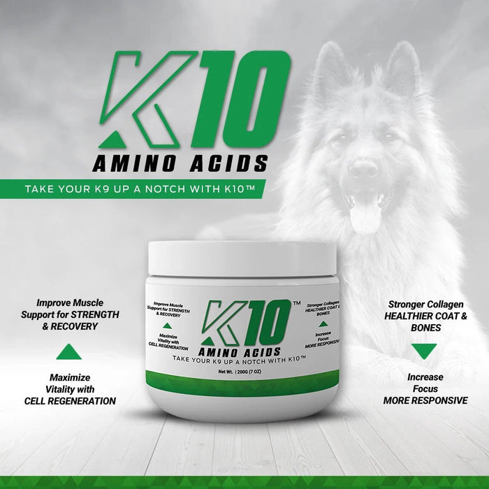 K10 Amino Acids 7 oz (200 gm) Color white powder