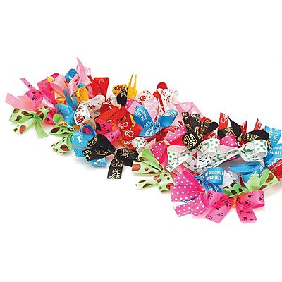 Jeffers Groomer Bows, 50-pack - Jeffers Valentines Grooming Bows  