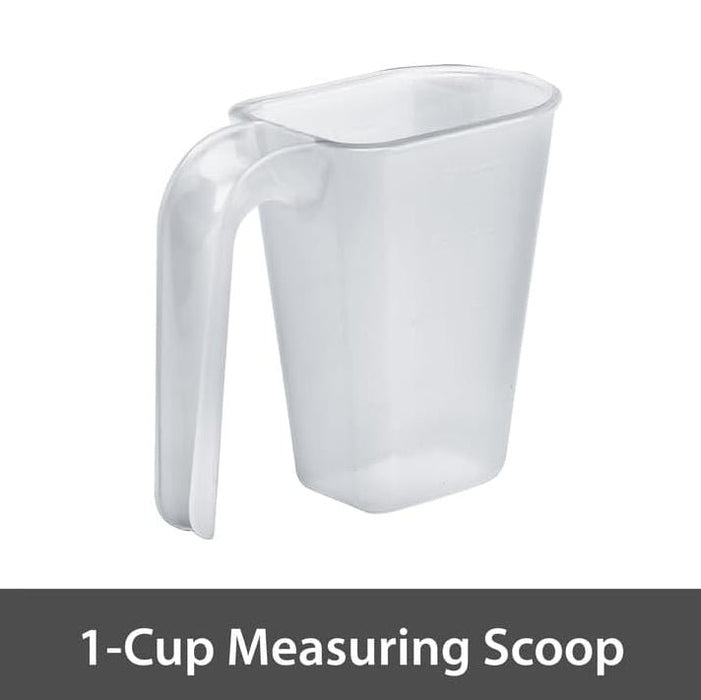 Rolling Pet Food Dispenser - BU2H - White Lid / Clear Base - 80 qt - Holds 65 lbs of Food - 1 - 15