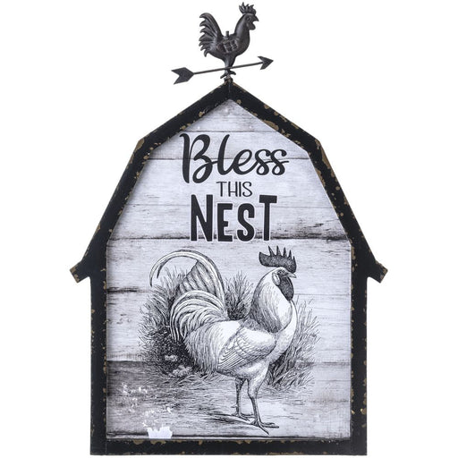 Rooster Barn Sign - Jeffers - Home Goods & Gifts > Home Decor and Candles for Home Improvement