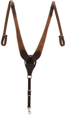 Rough Out Oiled Canyon Rose Pulling Breast Collar - Jeffers - Horse Supplies > Horse Tack > Breast Collars