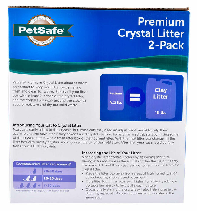 PetSafe Deluxe Crystal Litter Box System (& Accessories) - 2-pk Blue PetSafe Premium Crystal Litter  