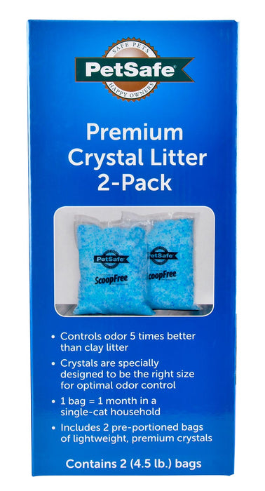 PetSafe Deluxe Crystal Litter Box System (& Accessories) - 2-pk Blue PetSafe Premium Crystal Litter  