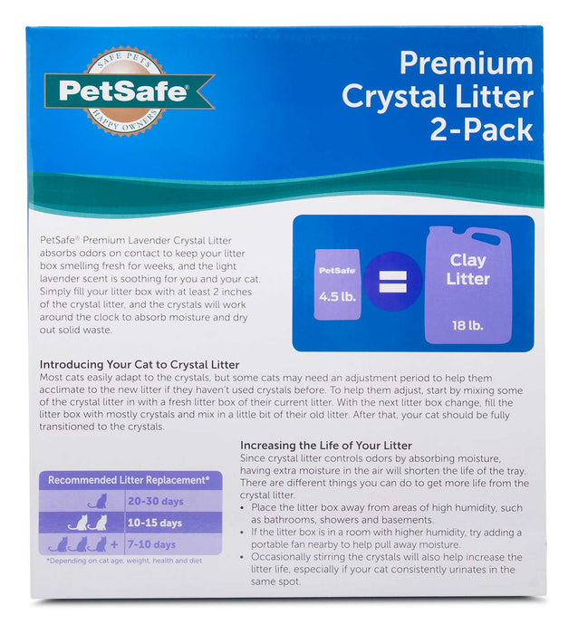 PetSafe Deluxe Crystal Litter Box System (& Accessories) - 2-pk Lavender PetSafe Premium Crystal Litter  