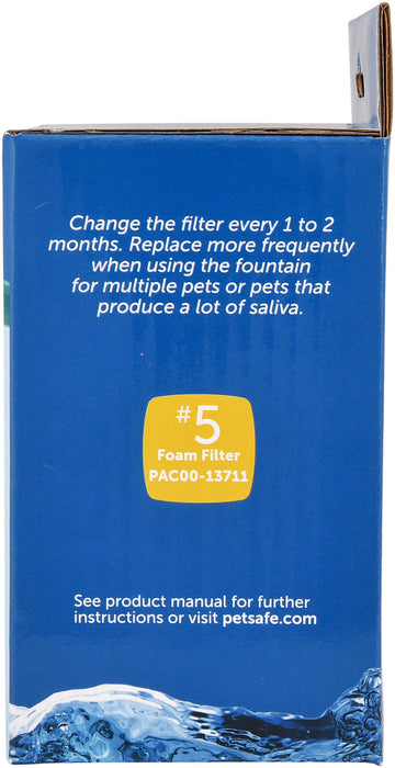 PetSafe Pagoda Fountain (& Replacement Filters) - 2-Pack Foam Replacement Pre-Filters  