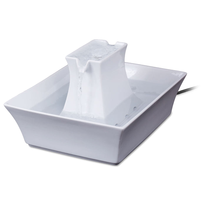 PetSafe Pagoda Fountain (& Replacement Filters) - White Ceramic Pagoda Fountain  