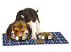 12" x 20" Drymate Pet Bowl Placemat - Brown Stripe/Tan Paw  