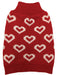 All Over Hearts Dog Sweater - XXSmall  